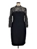 Eliza J 100% Polyester Blue Black Cocktail Dress Size 14 - photo 1