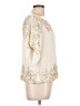 Cache 100% Polyester Ivory 3/4 Sleeve Blouse Size L - photo 4