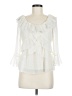 Francesca's 100% Polyester Ivory 3/4 Sleeve Blouse Size M - photo 1