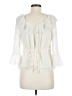 Francesca's 100% Polyester Ivory 3/4 Sleeve Blouse Size M - photo 2