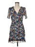 Lush 100% Polyester Print Blue Cocktail Dress Size M - photo 1