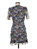 Lush 100% Polyester Print Blue Cocktail Dress Size M - photo 2