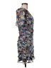 Lush 100% Polyester Print Blue Cocktail Dress Size M - photo 4