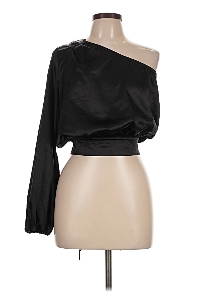 Pre-owned Stylestalker Long Sleeve Blouse In Black