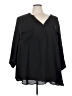 Torrid 100% Polyester Black 3/4 Sleeve Blouse Size 5X Plus (6) - photo 1