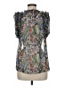 Let Me Be Blue Short Sleeve Blouse Size M - photo 2