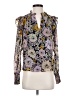 Steve Madden Floral Purple Long Sleeve Blouse Size XS - photo 1