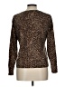 Chaps 100% Cotton Animal Print Brown Cardigan Size L - photo 2
