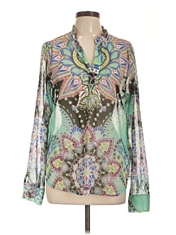 Green Dragon Long Sleeve Blouse (view 1)
