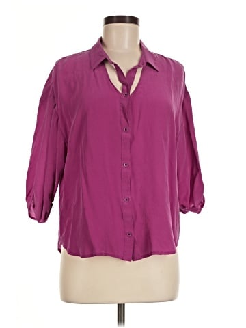 Maeve 3/4 Sleeve Silk Top (view 1)