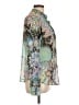 Green Dragon 100% Polyester Paisley Green Long Sleeve Blouse Size L - photo 4