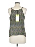 CAbi 100% Polyester Multi Color Green Sleeveless Top Size M - photo 2
