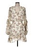 AaKaa 100% Polyester Floral Ivory Cocktail Dress Size M - photo 1