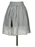 Fei 100% Silk Solid Gray Silk Skirt Size XS - photo 2