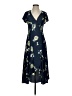 Free People 100% Polyester Floral Blue Casual Dress Size XS - photo 1