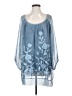 Simply Couture Blue 3/4 Sleeve Blouse Size S - photo 1