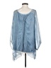 Simply Couture Blue 3/4 Sleeve Blouse Size S - photo 2