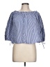 Active USA 100% Cotton Blue 3/4 Sleeve Blouse Size L - photo 1