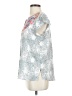 Savanna Jane 100% Rayon Silver Short Sleeve Blouse Size S - photo 5