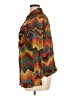 MULTIPLES 100% Cotton Chevron-herringbone Brown Long Sleeve Blouse Size 1X - photo 5