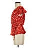Code x Mode 100% Polyester Red Short Sleeve Blouse Size S - photo 5