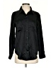 Moda International Black Long Sleeve Button-Down Shirt Size S - photo 1