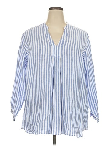 L.L.Bean 3/4 Sleeve Button-Down Shirt (view 1)