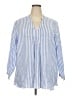 L.L.Bean 100% Linen Stripes Blue 3/4 Sleeve Button-Down Shirt Size 2X - photo 1