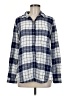 American Eagle Outfitters Plaid Blue Long Sleeve Button-Down Shirt Size M - photo 1