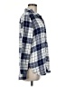 American Eagle Outfitters Plaid Blue Long Sleeve Button-Down Shirt Size M - photo 4