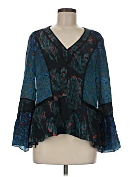 Marchesa Voyage 3/4 Sleeve Silk Top (view 1)