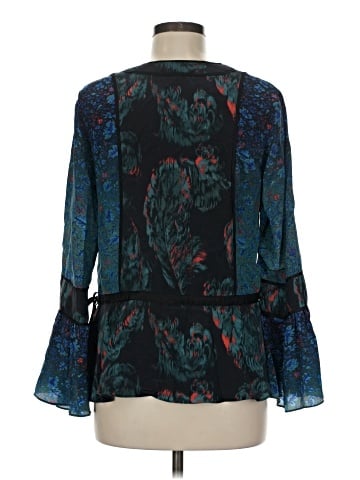 Marchesa Voyage 3/4 Sleeve Silk Top (view 2)