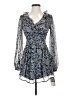 City Studio Paisley Blue Cocktail Dress Size S - photo 1