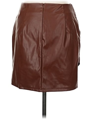 Kate Kasin Faux Leather Skirt (view 2)