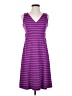 Eddie Bauer Stripes Purple Casual Dress Size S - photo 1