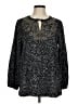 Chico's 100% Polyester Black Long Sleeve Blouse Size Med (1) - photo 1