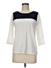 Gap Outlet Color Block Gray 3/4 Sleeve Top Size M - photo 1
