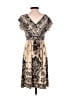 Trulli Paisley Multi Color Tan Cocktail Dress Size 0 - photo 2