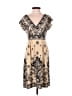 Trulli Paisley Multi Color Tan Cocktail Dress Size 0 - photo 1