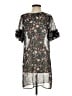 Sugar Lips 100% Polyester Floral Gray Cocktail Dress Size S - photo 1