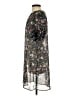 Sugar Lips 100% Polyester Floral Gray Cocktail Dress Size S - photo 5
