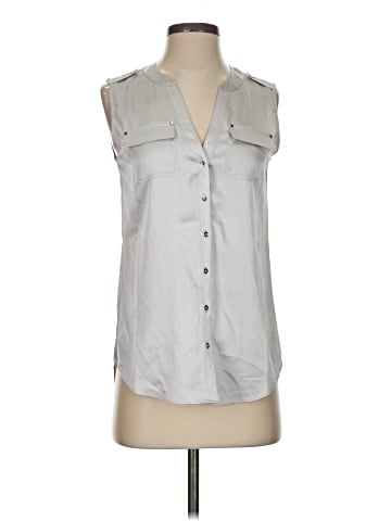 White House Black Market Sleeveless Button-Down Shirt (view 1)