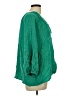 ee:some 100% Cotton Green 3/4 Sleeve Blouse Size L - photo 4