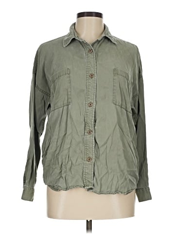 MOUSSY Long Sleeve Button-Down Shirt (view 1)