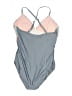 Splendid Chevron-herringbone Gray One Piece Swimsuit Size L - photo 2