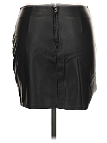 Shinestar Faux Leather Skirt (view 2)