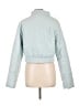Fashion Nova 100% Nylon Solid Teal Jacket Size L - photo 2