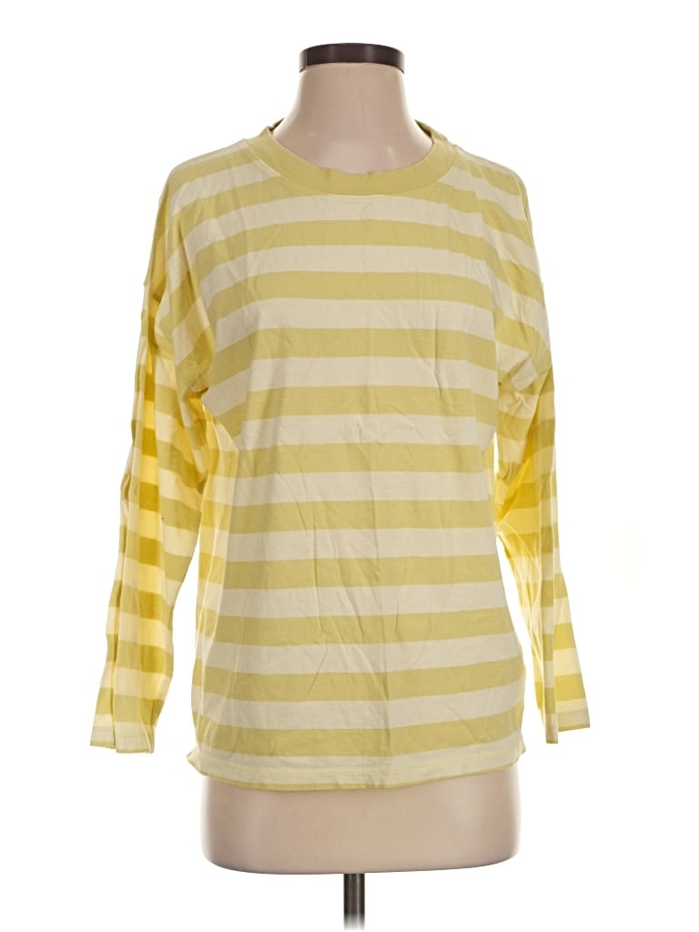 Pre-owned Jcrew 3/4 Sleeve T-shirt In Yellow