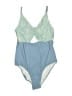 Assorted Brands Graphic Blue One Piece Swimsuit Size L - photo 1