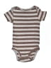 Carter's 100% Cotton Stripes Brown Short Sleeve Onesie 12-18 MO / 18 MO - photo 1